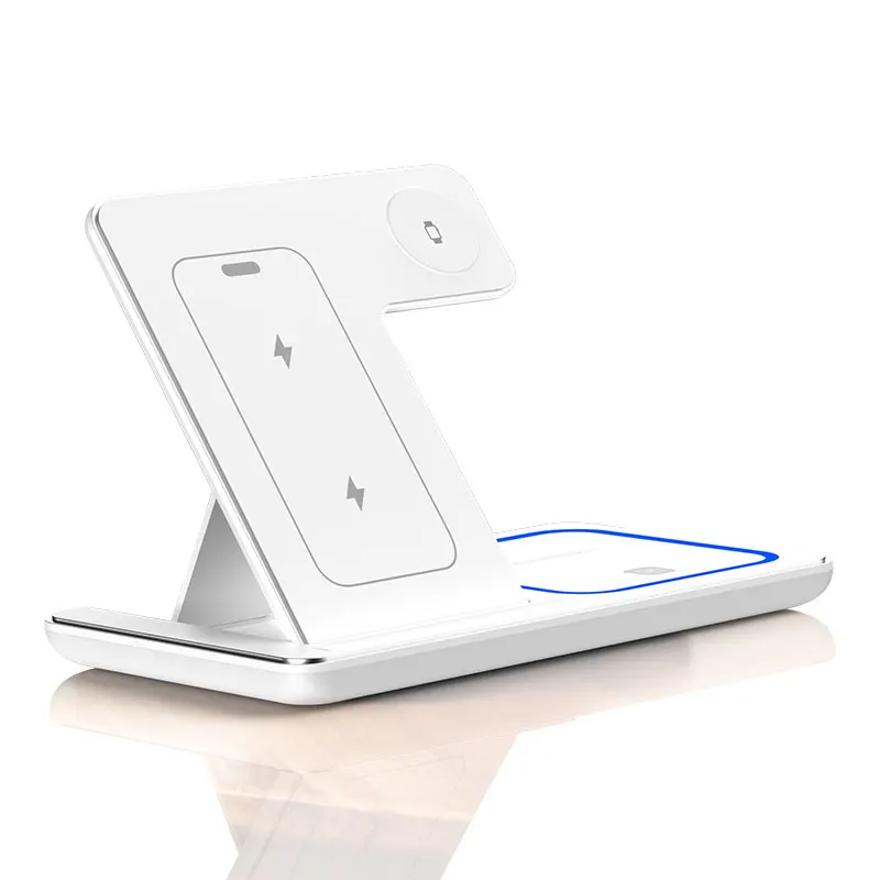30W LED Fast Wireless Charger Stand 3 in 1 Foldable Charging Station For iPhone 15 14 13 12 11 Apple Watch 9 8 7 6 5 Airpods Pro - Image 7