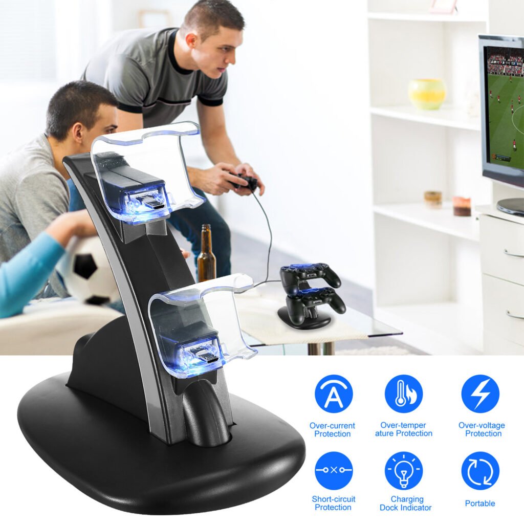 Dual Controller Charging Dock Station for PS4 Controllers