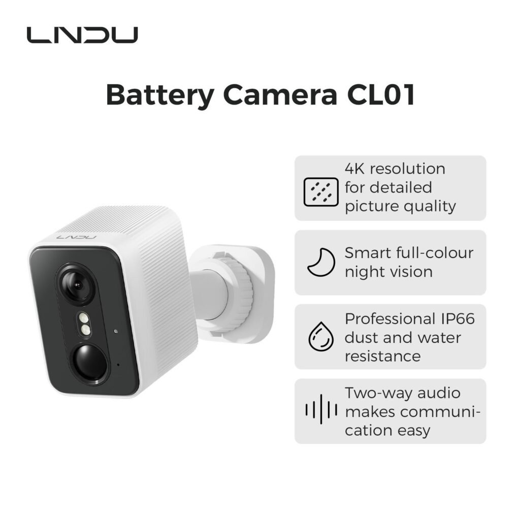 4K Security Camera with AI Human Detection and Night Vision