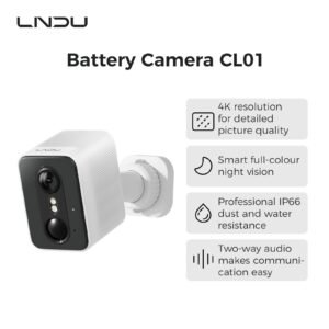 4K Security Camera with AI Human Detection and Night Vision