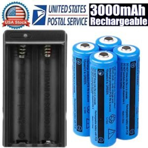 Rechargeable Battery Charger with 3000mAh Li-ion Batteries