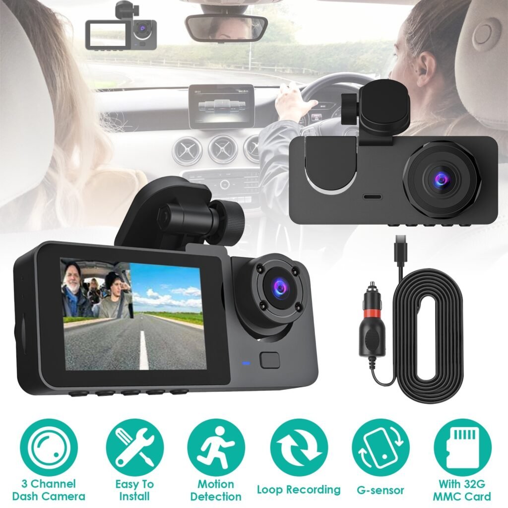 3-Channel Dash Cam