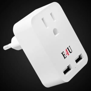 Universal Travel Adapter with Dual USB Ports